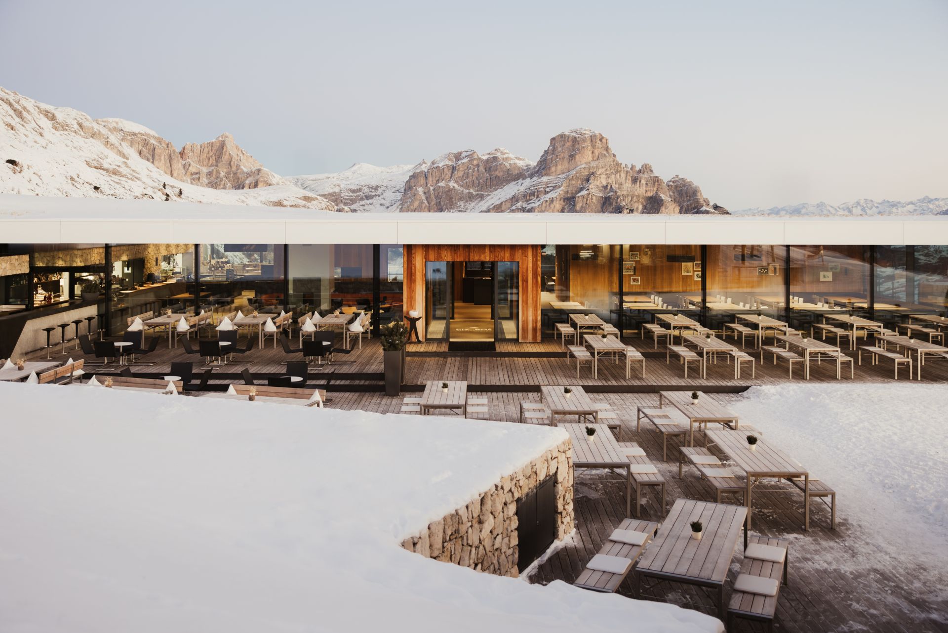 Plan de sasc show cooking area Piz Boe Alpine Lounge